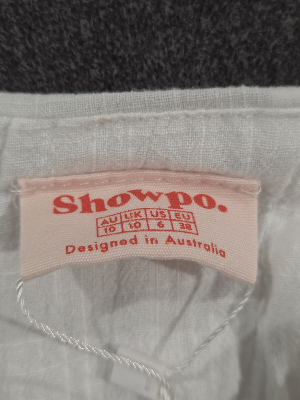 Showpo Not Happening 100% Cotton White Tie Front Mini Skirt NWT Size 6 - Picture 2 of 16